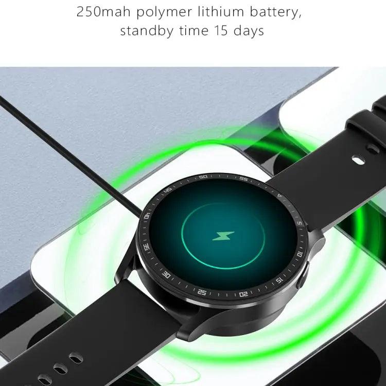 X7 1,32 pouces IPS écran tactile 2 en 1 Bluetooth écouteur montre intelligente, prend en charge la surveillance de la fréquence cardiaque/détection de l'oxygène sanguin/musique Bluetooth (noir)