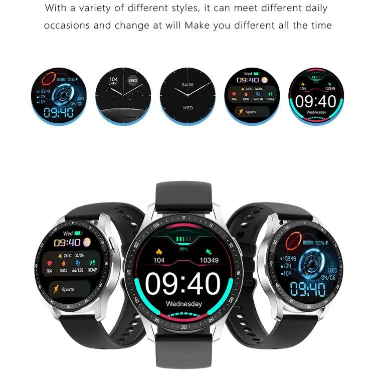 X7 1,32 pouces IPS écran tactile 2 en 1 Bluetooth écouteur montre intelligente, prend en charge la surveillance de la fréquence cardiaque/détection de l'oxygène sanguin/musique Bluetooth (noir)