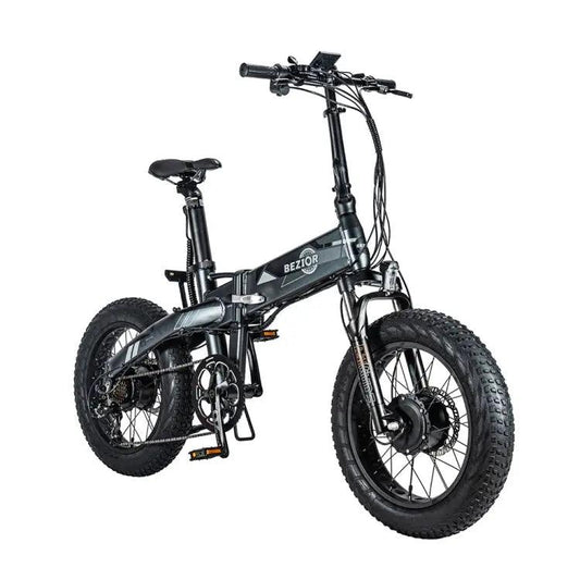Vélo électrique pliant à double moteur BEZIOR XF005 500W 36V / 16Ah avec pneus de 20 pouces - lesbeauxprix