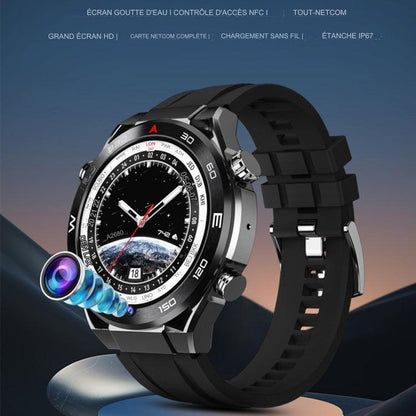 Montre intelligente avec caméra frontale de 1,53 pouces, prise en charge de la voix AI/carte SIM, 2 Go + 32 Go - lesbeauxprix