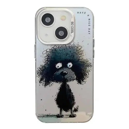 Coque Pour iPhone 15 à 12, Série de peinture à l'huile à motif animal. lesbeauxprix
