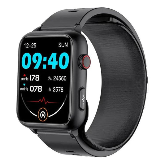 TK63 Montre intelligente de pompe à air à écran couleur de 1,91 pouces, prend en charge la surveillance de la pression artérielle/ECG (noir)