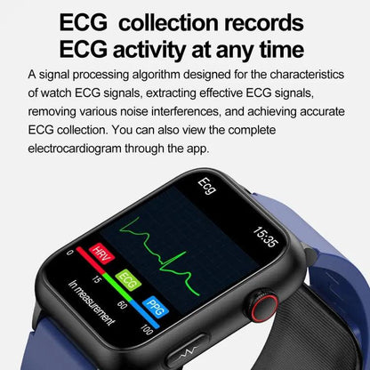 TK63 Montre intelligente de pompe à air à écran couleur de 1,91 pouces, prend en charge la surveillance de la pression artérielle/ECG (noir)