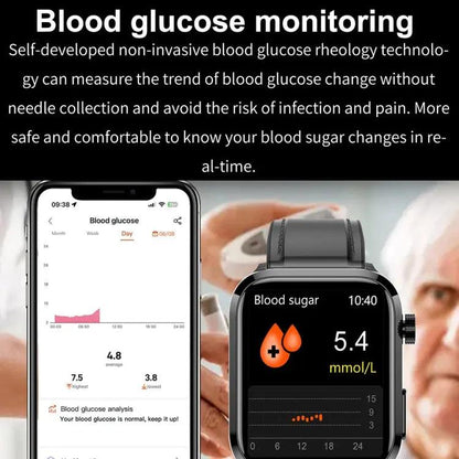 ET210 1,91 pouces IPS écran IP67 montre intelligente bande de silicone étanche, prise en charge de la surveillance de la température corporelle/ECG (rouge)