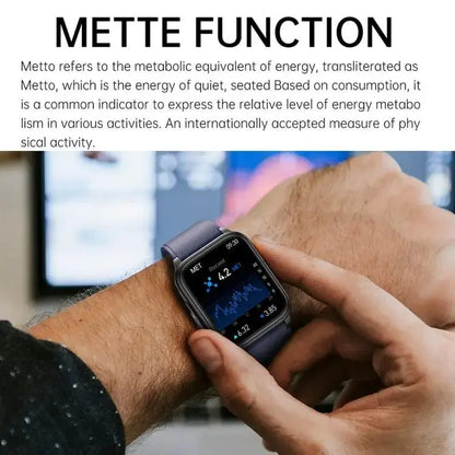 ET540 1,91 pouces IP67 étanche montre intelligente bande de silicone, prise en charge ECG/mesure non invasive de la glycémie (rouge)