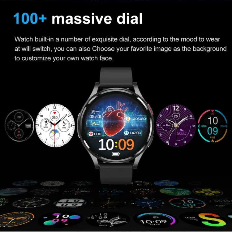 Montre intelligente Prise en charge ECG / Glycémie non invasive (Noir)