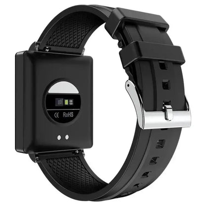 La montre intelligente KS01 1,85 pouces prend en charge la détection de la glycémie, la détection de la pression artérielle, la détection de l'oxygène sanguin (noir)