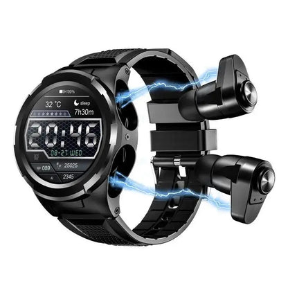 Montre Connectée 2 en 1 F6 avec Écouteurs Bluetooth Intégrés