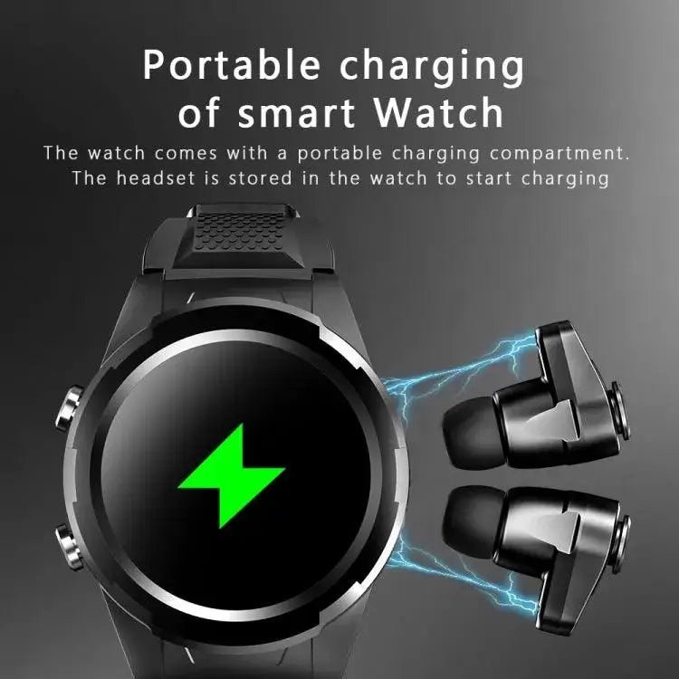 Montre Connectée 2 en 1 F6 avec Écouteurs Bluetooth Intégrés