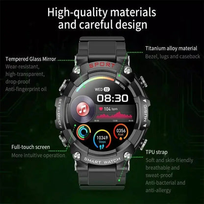 Montre connectée avec écouteurs Bluetooth: T96 1,52 Pouces Écran AMOLED (Noir) - lesbeauxprix