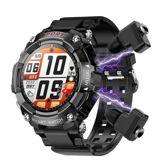 Montre connectée avec écouteurs Bluetooth: T96 1,52 Pouces Écran AMOLED (Noir) - lesbeauxprix