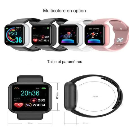Montre intelligente à écran couleur IPS D20 1,3 pouces IP67 étanche lesbeauxprix