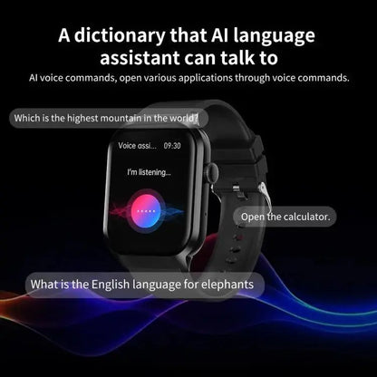 Montre intelligente avec bracelet en acier milanais de 2,01 pouces, appel Bluetooth, prise en charge de la surveillance de la fréquence cardiaque/glycémie non invasive (or)
