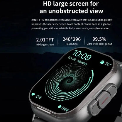 Montre intelligente avec écouteur D8 intégré 2 en 1 Bluetooth, prise en charge de la surveillance de la santé/NFC (noir)