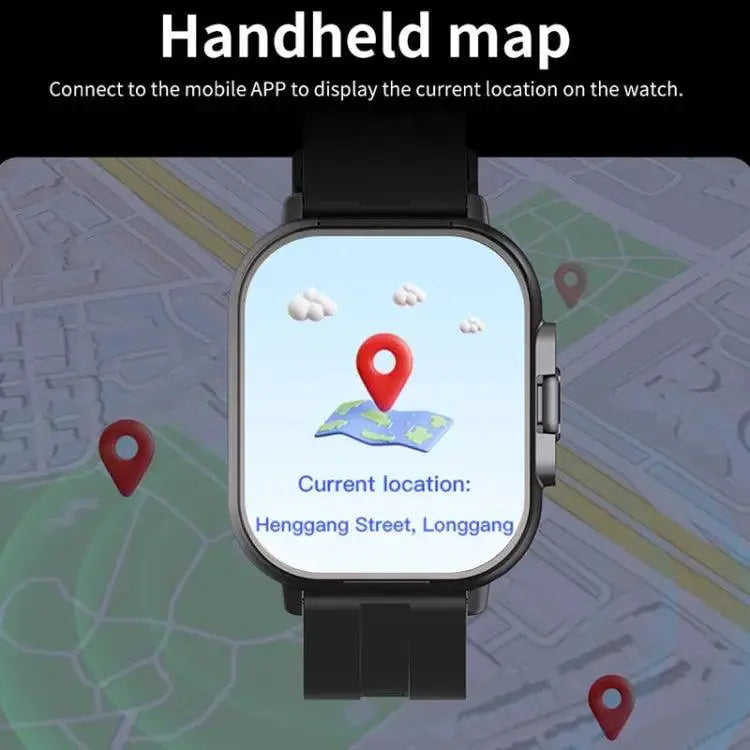Montre intelligente avec écouteur D8 intégré 2 en 1 Bluetooth, prise en charge de la surveillance de la santé/NFC (noir)