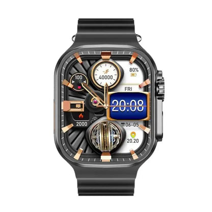 Montre intelligente de sport WS12 ULTRA 2 de 2,2 pouces, code de paiement de prise en charge / appel Bluetooth / sommeil / oxygène sanguin / fréquence cardiaque / moniteur de santé de la pression artérielle (noir)