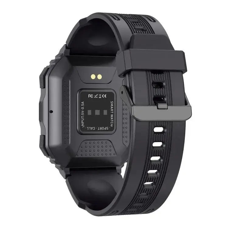 Montre intelligente de sport podomètre étanche KR06, prise en charge de la fréquence cardiaque/surveillance de la pression artérielle/appel BT (noir)