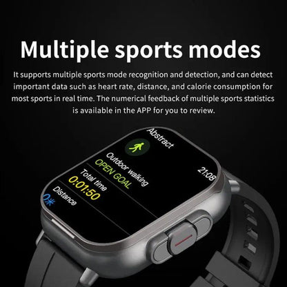 Montre intelligente avec écouteur D8 intégré 2 en 1 Bluetooth, prise en charge de la surveillance de la santé/NFC (noir)