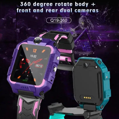 Q19 1,44 pouces caméra de positionnement rotative à 360 degrés montre d'appel intelligente étanche pour enfants (vert)