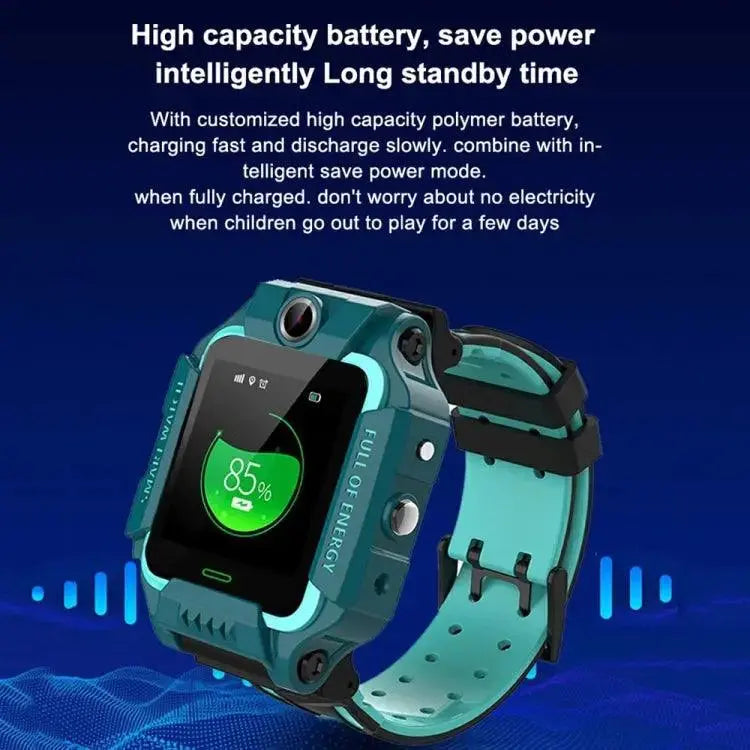 Q19 1,44 pouces caméra de positionnement rotative à 360 degrés montre d'appel intelligente étanche pour enfants (vert)
