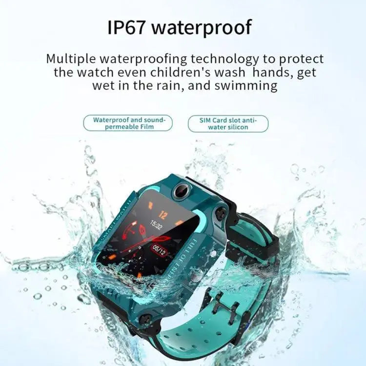 Q19 1,44 pouces caméra de positionnement rotative à 360 degrés montre d'appel intelligente étanche pour enfants (vert)