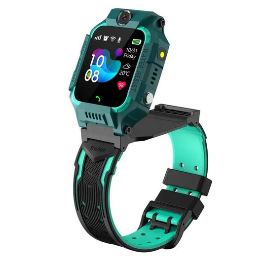 Q19 1,44 pouces caméra de positionnement rotative à 360 degrés montre d'appel intelligente étanche pour enfants (vert)