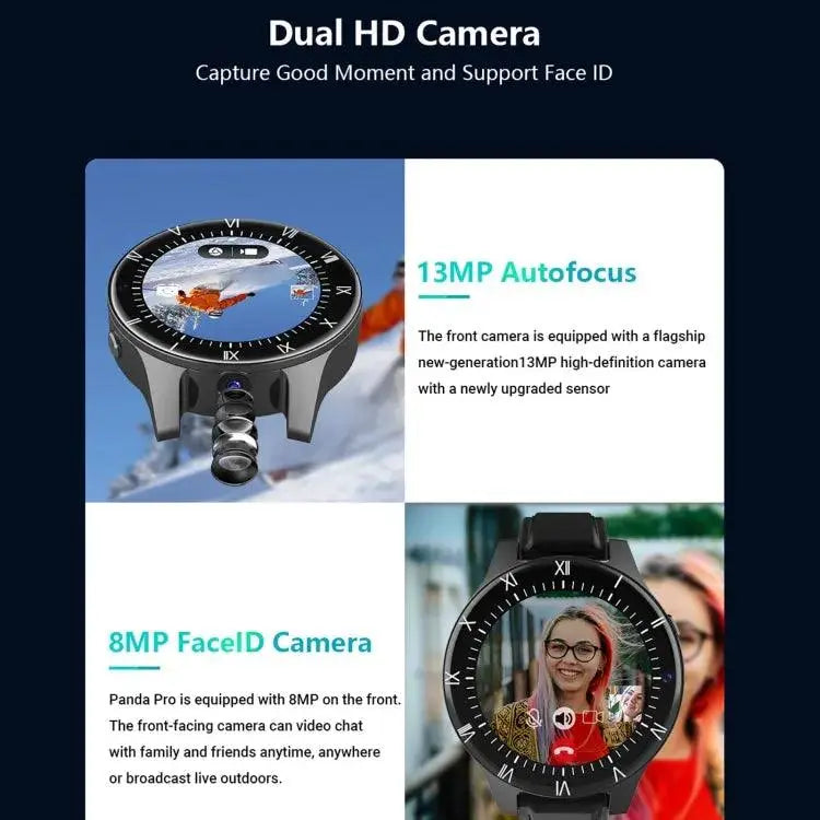 Rogbid Panda Pro 1,69 pouces IPS Screen Dual Cameras Smart Watch, Soutien de la surveillance de la fréquence cardiaque / carte SIM (noir)