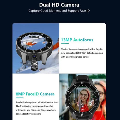 Rogbid Panda Pro 1,69 pouces IPS Screen Dual Cameras Smart Watch, Soutien de la surveillance de la fréquence cardiaque / carte SIM (noir)