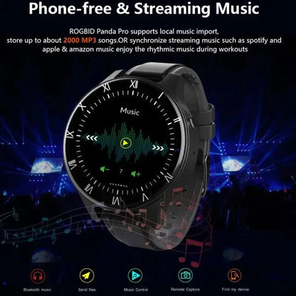 Rogbid Panda Pro 1,69 pouces IPS Screen Dual Cameras Smart Watch, Soutien de la surveillance de la fréquence cardiaque / carte SIM (noir)