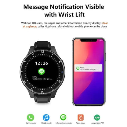 Rogbid Panda Pro 1,69 pouces IPS Screen Dual Cameras Smart Watch, Soutien de la surveillance de la fréquence cardiaque / carte SIM (noir)