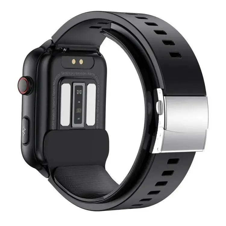 TK63 Montre intelligente de pompe à air à écran couleur de 1,91 pouces, prend en charge la surveillance de la pression artérielle/ECG (noir)