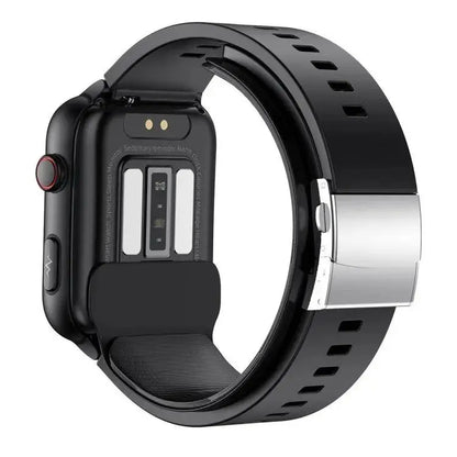 TK63 Montre intelligente de pompe à air à écran couleur de 1,91 pouces, prend en charge la surveillance de la pression artérielle/ECG (noir)