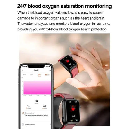 TK63 Montre intelligente de pompe à air à écran couleur de 1,91 pouces, prend en charge la surveillance de la pression artérielle/ECG (noir)