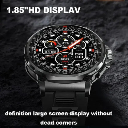 V69 IP68 BT5.0 1,85 pouces montre intelligente prenant en charge la détection des appels vocaux/du sommeil (argent)