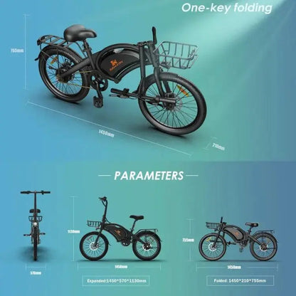 Vélo électrique Kukirin V1 Pro 350W avec pneus 20 pouces. - lesbeauxprix