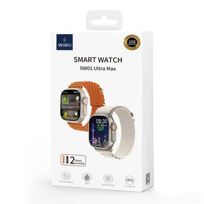 WIWU SW01 Ultra Max 2.2 inch IPS Screen IP68 Waterproof Bluetooth Smart Watch(Black)