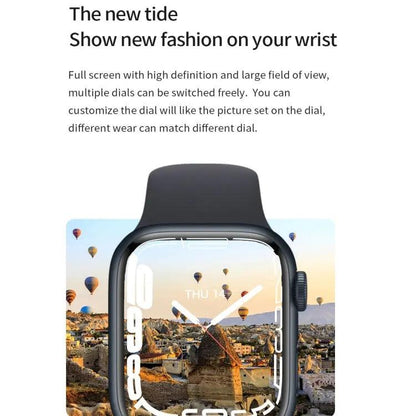 Watch 8 Max 1,85 pouces Recharge sans fil Bluetooth Appel NFC Smartwatch (Noir)
