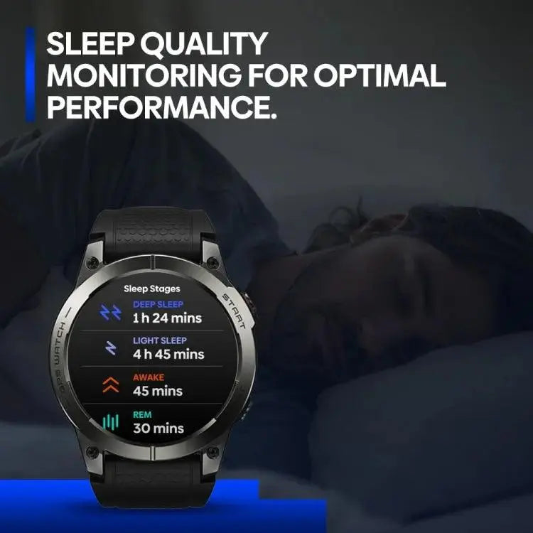 Zeblaze Stratos 3 Pro 1,43 pouces écran AMOLED montre intelligente de sport prise en charge des appels Bluetooth (bleu)