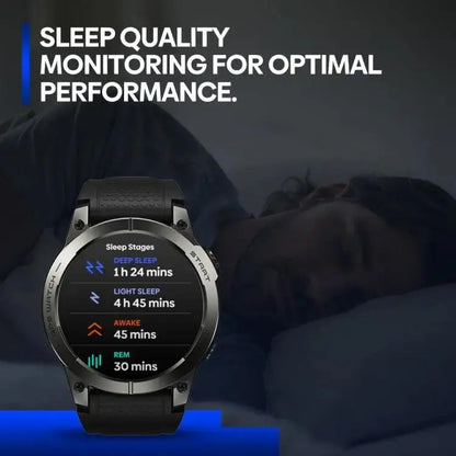 Zeblaze Stratos 3 Pro 1,43 pouces écran AMOLED montre intelligente de sport prise en charge des appels Bluetooth (bleu)