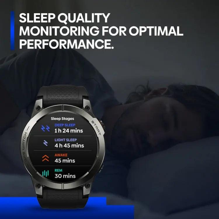 Zeblaze Stratos 3 Pro 1,43 pouces écran AMOLED montre intelligente de sport prise en charge des appels Bluetooth (bleu)