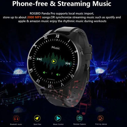 Rogbid Panda Pro 1,69 pouces IPS Screen Dual Cameras Smart Watch, Soutien de la surveillance de la fréquence cardiaque / carte SIM (noir)