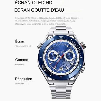 Montre intelligente avec caméra frontale de 1,53 pouces, prise en charge de la voix AI/carte SIM, 2 Go + 32 Go lesbeauxprix