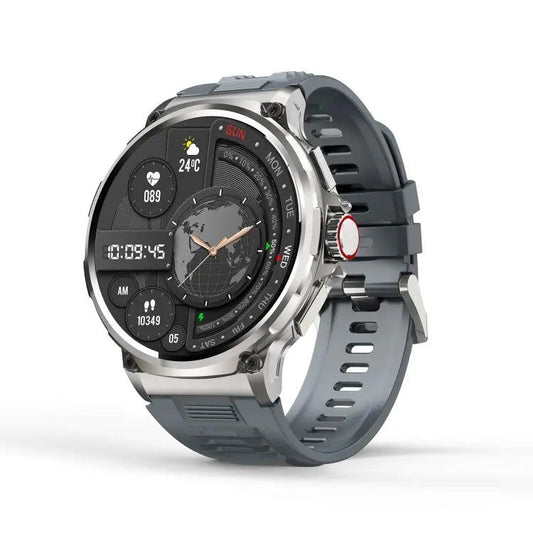 V69 IP68 BT5.0 1,85 pouces montre intelligente prenant en charge la détection des appels vocaux/du sommeil (argent)