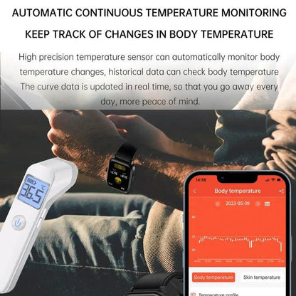 ET540 1,91 pouces IP67 étanche montre intelligente bande de silicone, prise en charge ECG/mesure non invasive de la glycémie (rouge)