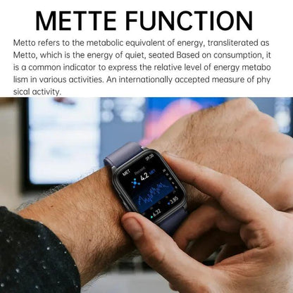 ET540 1,91 pouces IP67 étanche montre intelligente bande de silicone, prise en charge ECG/mesure non invasive de la glycémie (rouge)