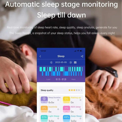 ET540 1,91 pouces IP67 étanche montre intelligente bande de silicone, prise en charge ECG/mesure non invasive de la glycémie (rouge)