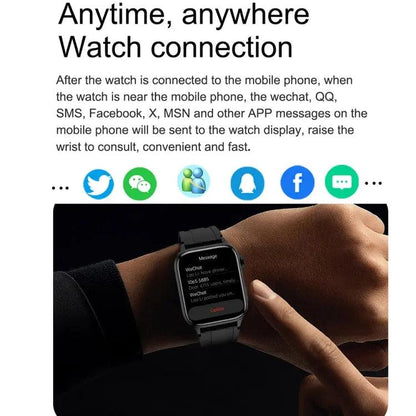 montre connecté HAMTOD GT33 1,96 pouces 4G Smart Call Watch prend en charge l'alarme SOS (noir)
